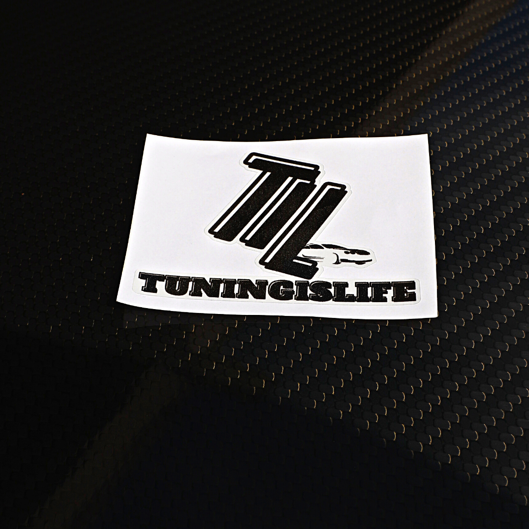 TuningIsLife sticker 8x8cm transparent background
